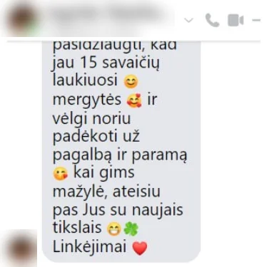 Klientės atsiliepimas