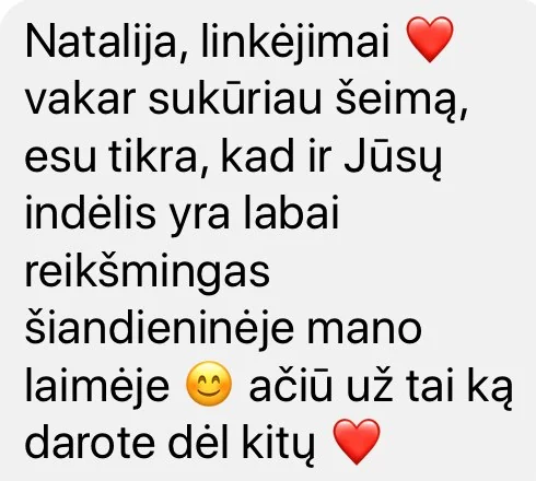 Klientės atsiliepimas