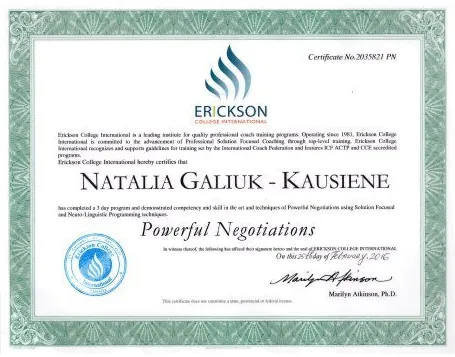 Erickson: Powerful Negotiations
