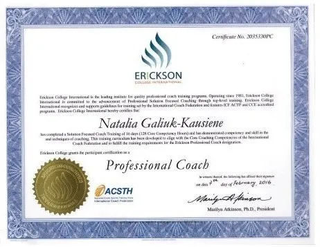 Erickson: Professional Coach