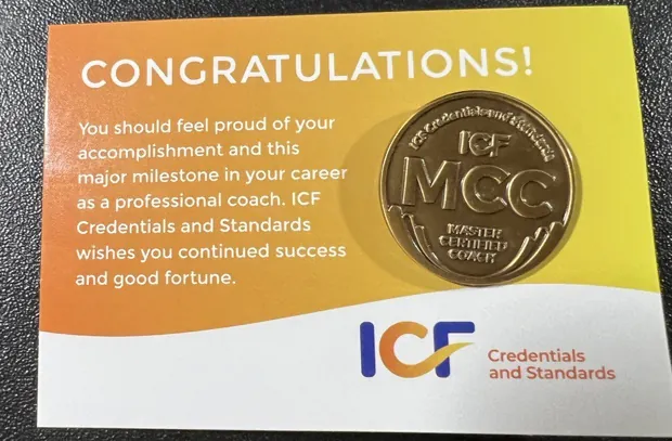 ICF sveikinimas su MCC lygiu